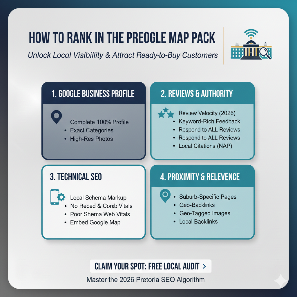 How to Rank in the Pretoria Google Map Pack: The 2026 Strategy