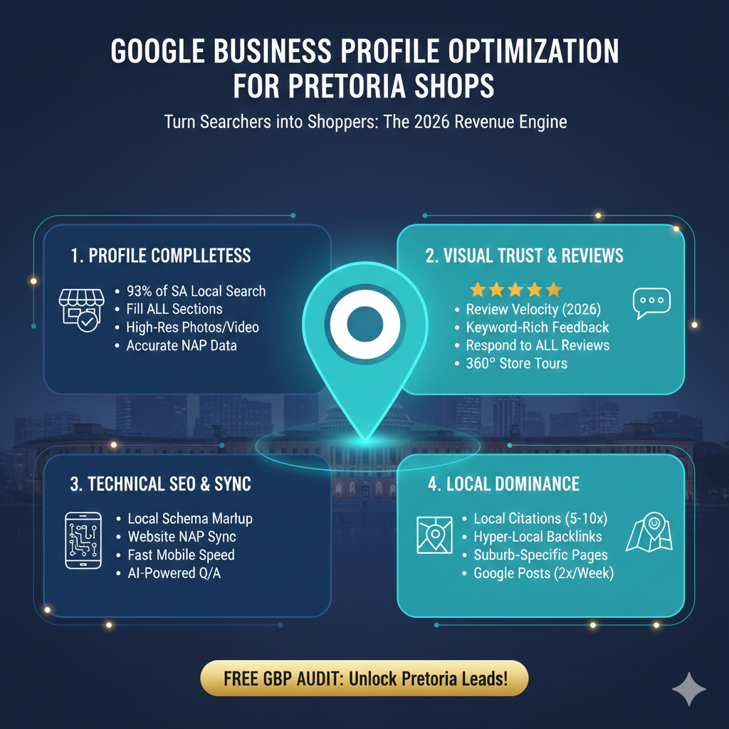 Google Business Profile Optimization for Pretoria Shops: The 2026 Revenue Engine